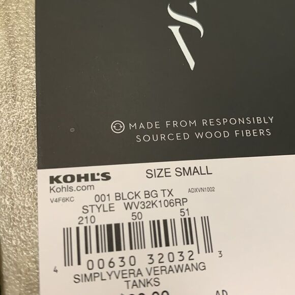 NWT Simply Vera Vera Wang Pleated Tanktop Shirt - Picture 4 of 6